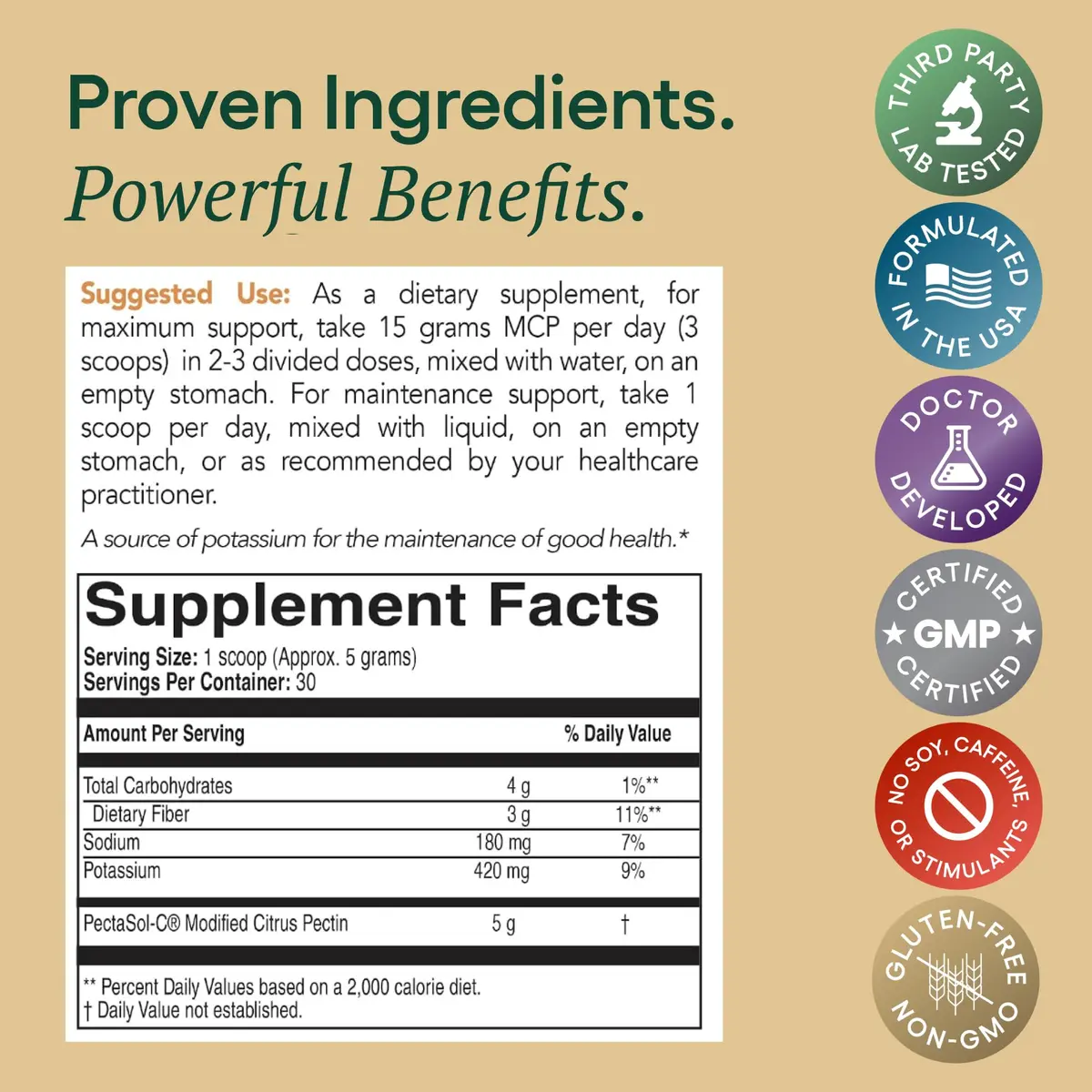 EcoNugenics PectaSol Modified Citrus Pectin Powder 150g | Cellular & Immune Support - view 5