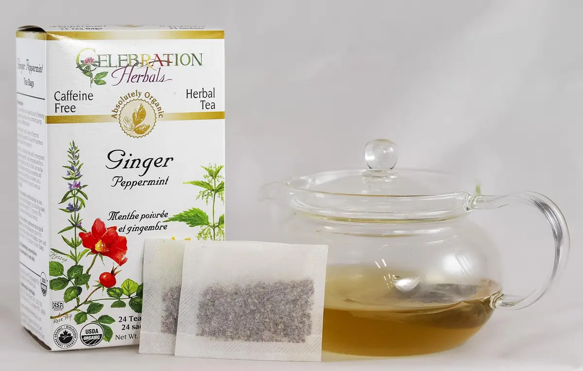 Celebration Herbals Ginger Peppermint Tea 24 Count | Caffeine-Free Herbal Blend with Natural Goodness - view 3