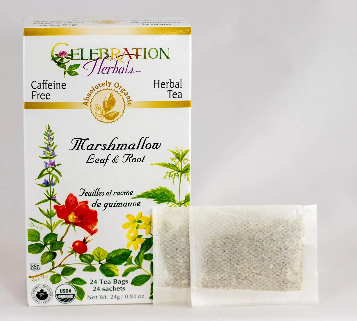 Celebration Herbals Marshmallow Root Tea 24 Bags | Caffeine-Free Organic Herbal Tea with Mellow Taste - view 2