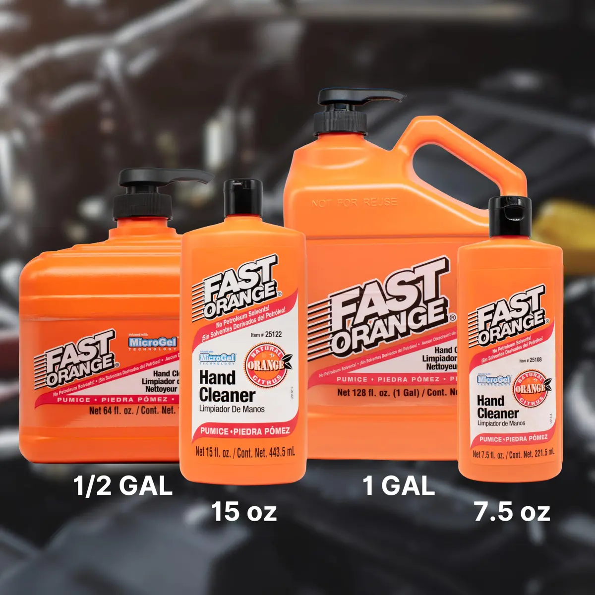 Fast Orange Pumice Lotion Hand Cleaner 212ml (7.5 Fl Oz) | Heavy Duty Grease Fighter - view 6