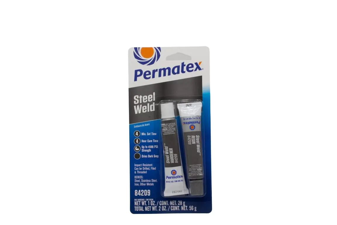 Permatex PermaPoxy 4 Minute Multi-Metal Epoxy 59ml (2 oz) | Bonds Aluminum, Steel, Copper, Brass - main product image