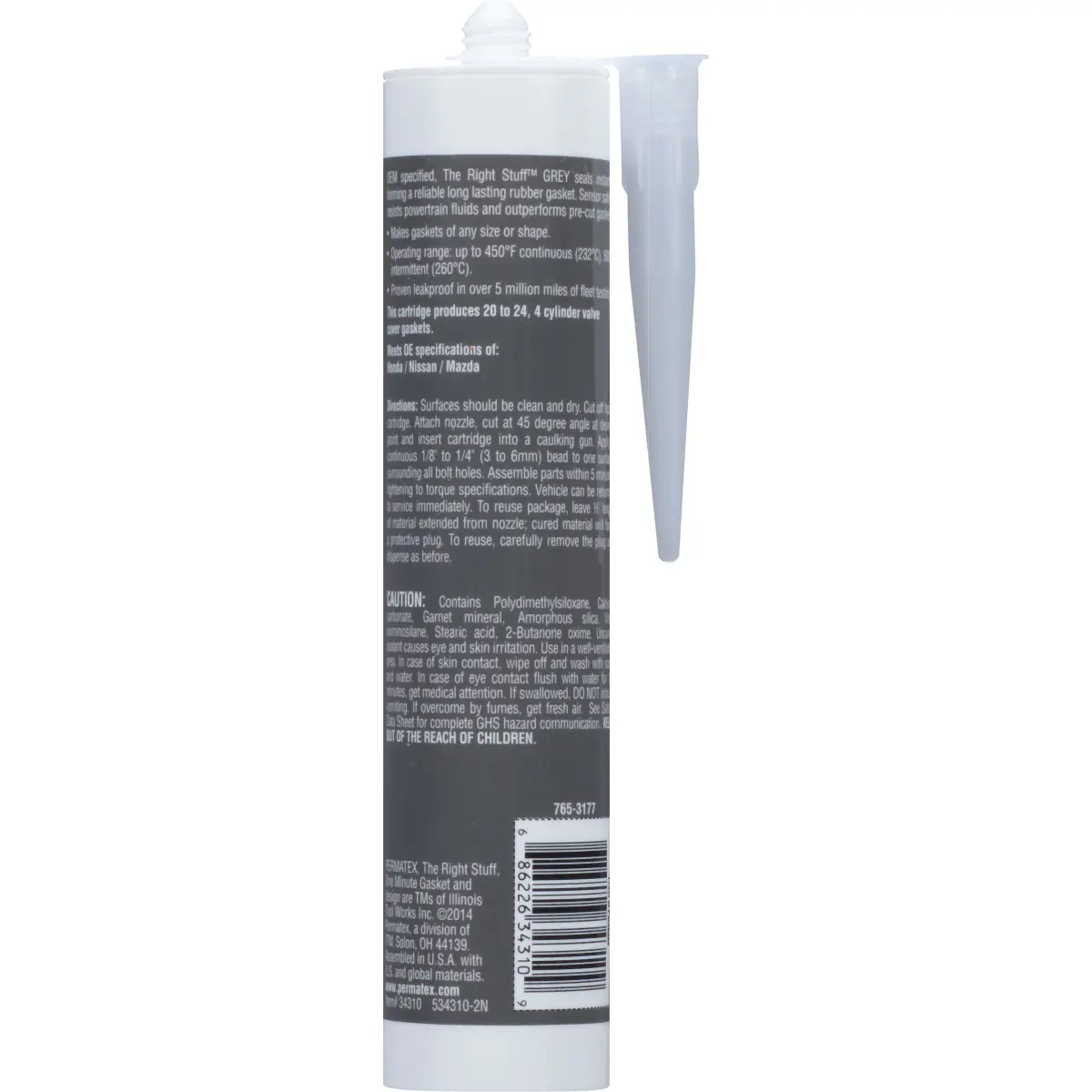 Permatex The Right Stuff Grey Gasket Maker 296ml (10.1 Fl Oz) | Instant Seal, High Torque Resistance - view 3