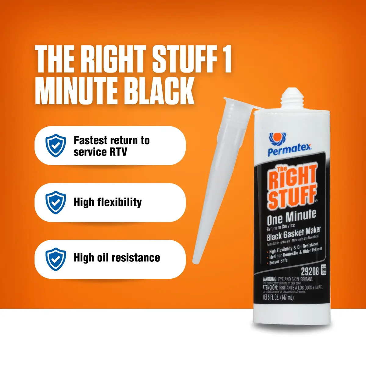 Permatex The Right Stuff Gasket Maker 5 oz | Leakproof, High Temp, Oil-Resistant Sealant - view 2