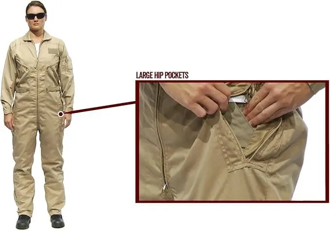Tru-Spec 27-P Basic Flight Suit for Men, Navy - Large | Military Flight Suit with Durable Polyester Blend - view 5