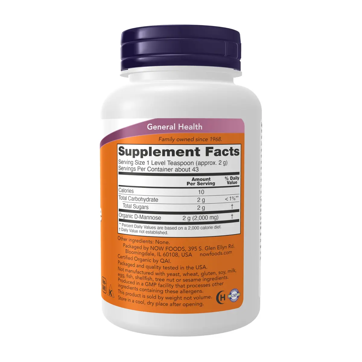 NOW Supplements D-Mannose Powder 3 oz | Supports Urinary Tract Health - view 2
