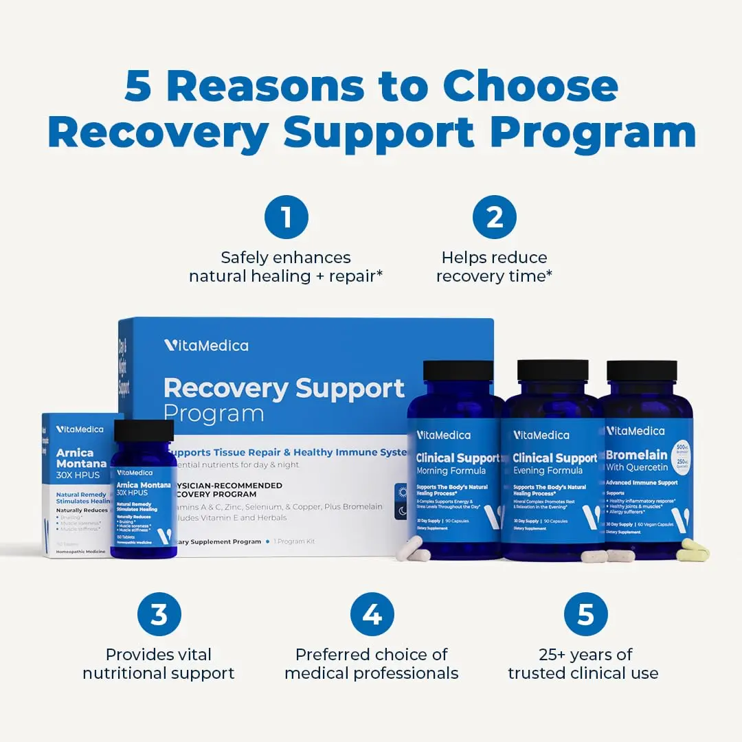 VitaMedica Arnica Montana 30X + Bromelain + Clinical Support Formula Bundle | Supports Post-Op Healing & Tissue Repair - view 5