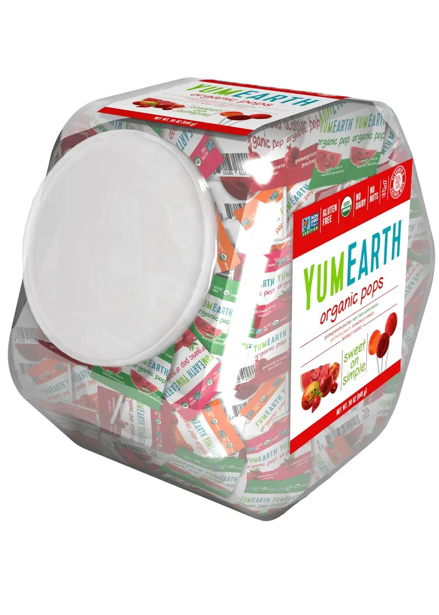 YumEarth Organic Lollipops, Assorted Flavors | Allergy Friendly, Non GMO, Gluten Free (125 Count, Variety Pack) - main product image