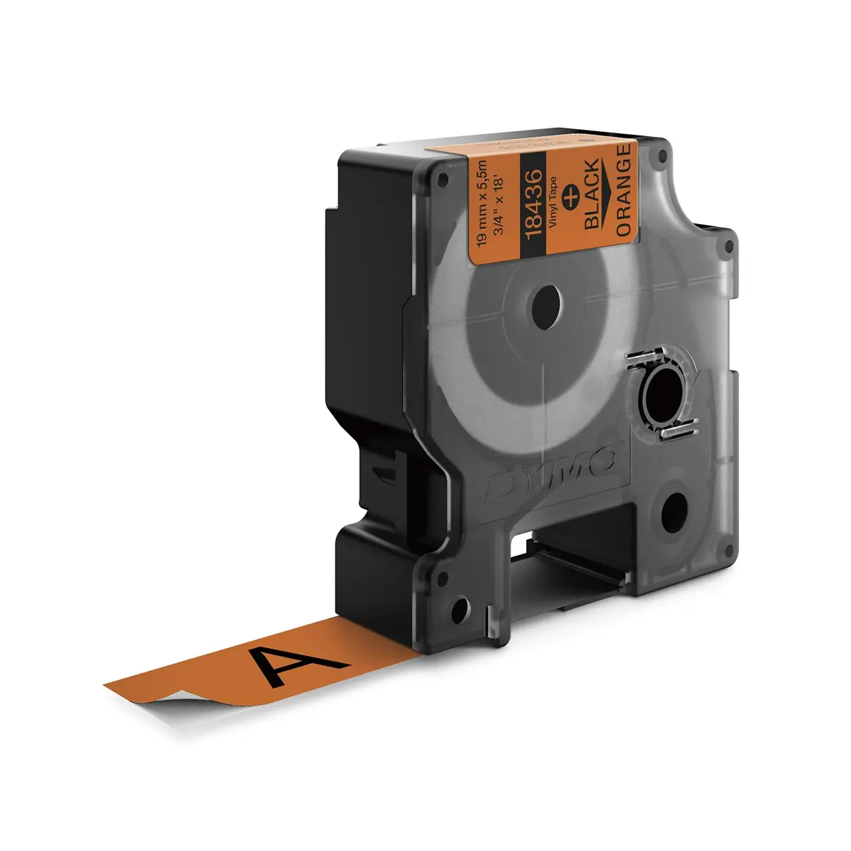DYMO Rhino Industrial Vinyl Label Tape 19mm (3/4") Black on Orange | Durable & Weather-Resistant - view 3