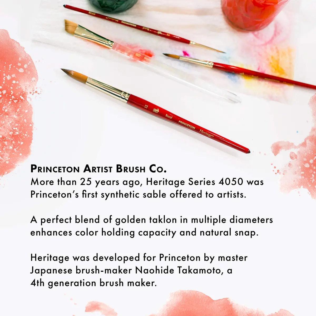 Princeton Heritage Round Brush Size 10 (0.4cm x 0.4cm x 21.8cm) | Synthetic Sable Filament for Watercolor - view 6
