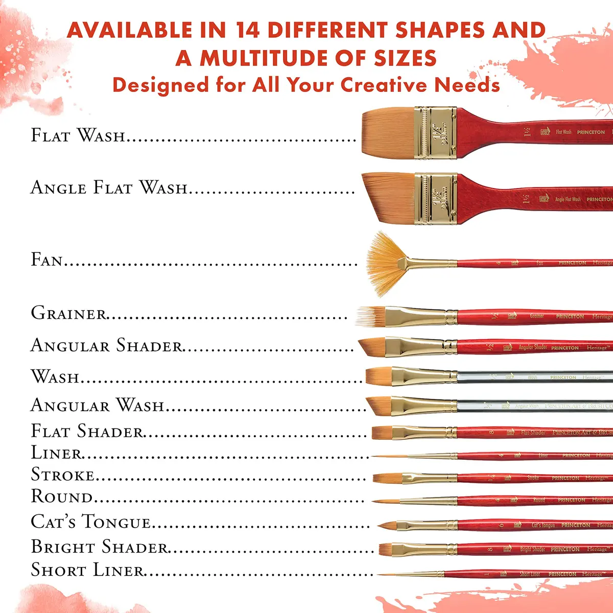 Princeton Heritage Round Brush Size 10 (0.4cm x 0.4cm x 21.8cm) | Synthetic Sable Filament for Watercolor - view 4
