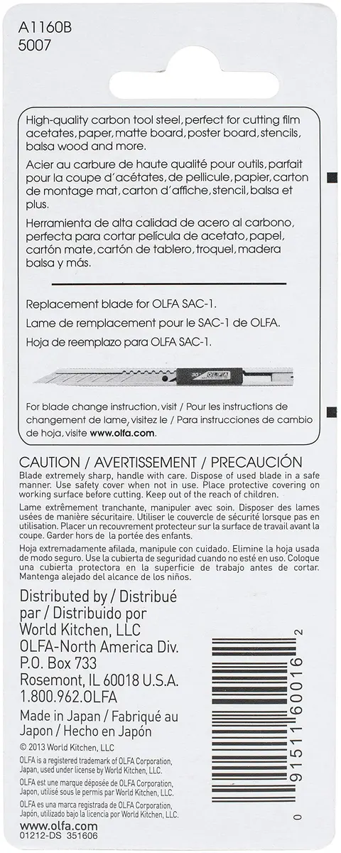 OLFA 5007 A1160B 9mm Snap-Off Art Blade, 10-Pack | Stainless Steel, Precise Cutting - view 3