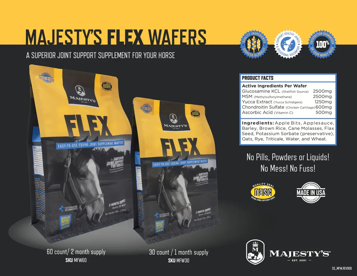 Majesty's Flex Wafers - Superior Joint Support Supplement for Horses - 30 Count | Easy & Economical - view 4