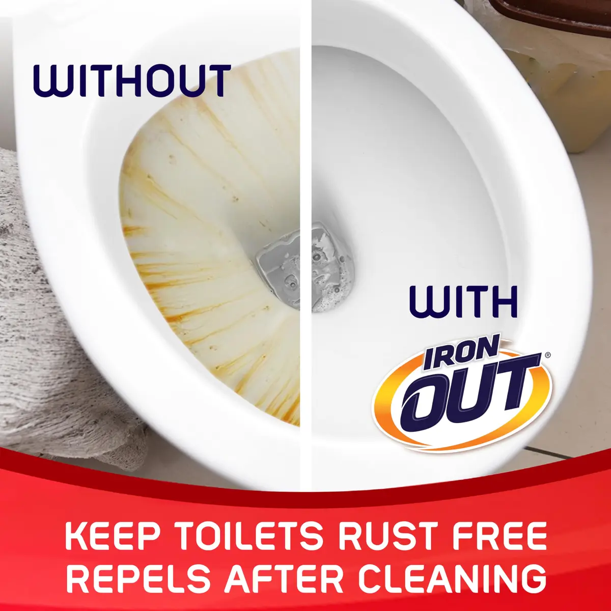 Iron OUT Rust Stain Remover Automatic Toilet Bowl Cleaner Tablets 2 Count | Prevents Rust & Hard Water Stains for 45 Days - view 5