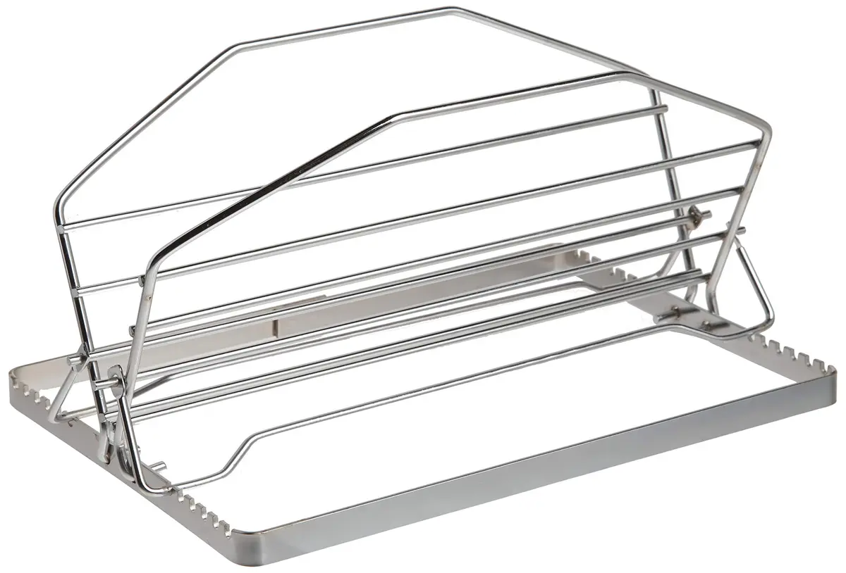 Norpro 275 Adjustable Roast Rack Nickel-plated 11 inches | Folds flat for compact storage - view 4