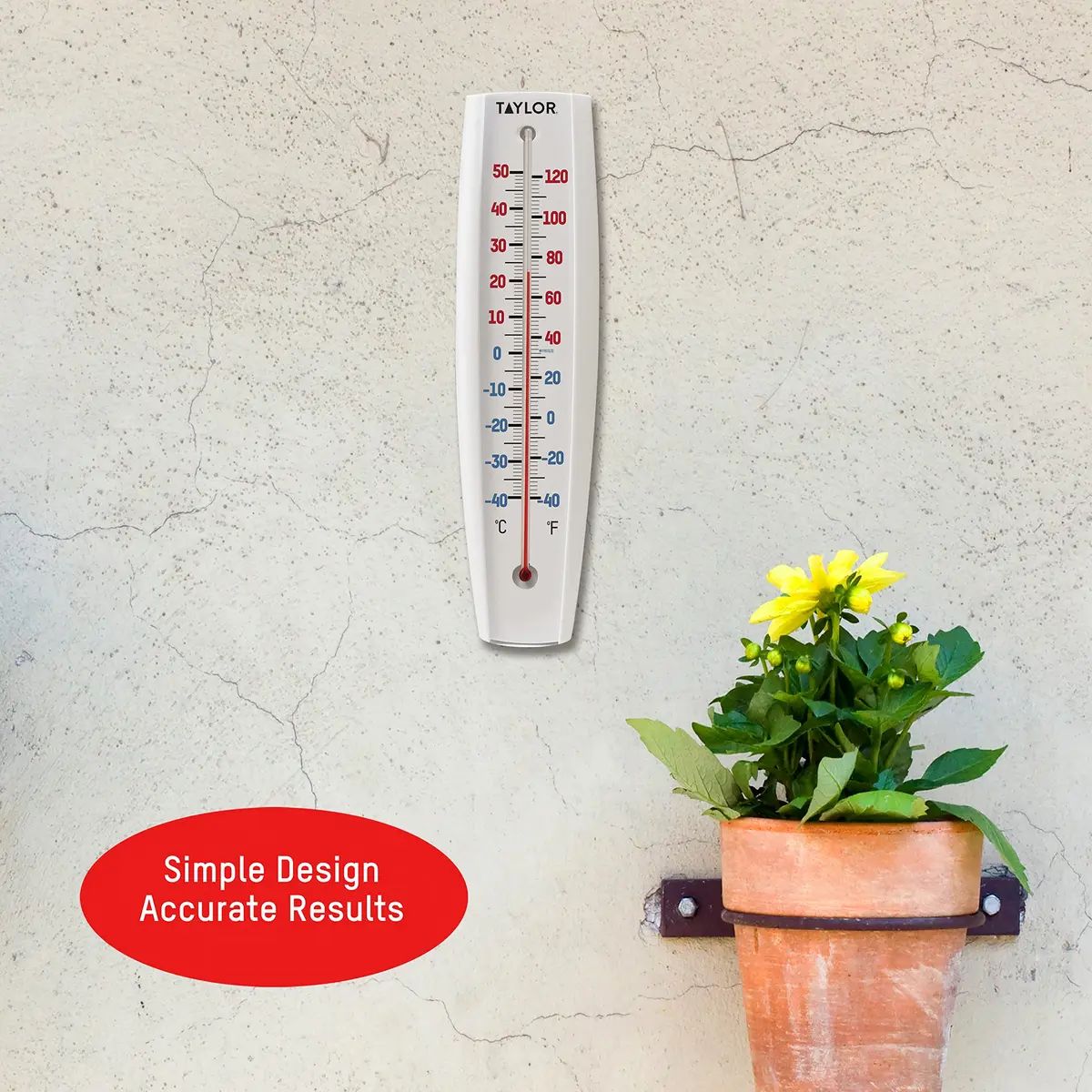 Taylor Jumbo Indoor Outdoor Thermometer 14.5-inch | Easy-to-Read Temperature Gauge for Home and Garden - view 5
