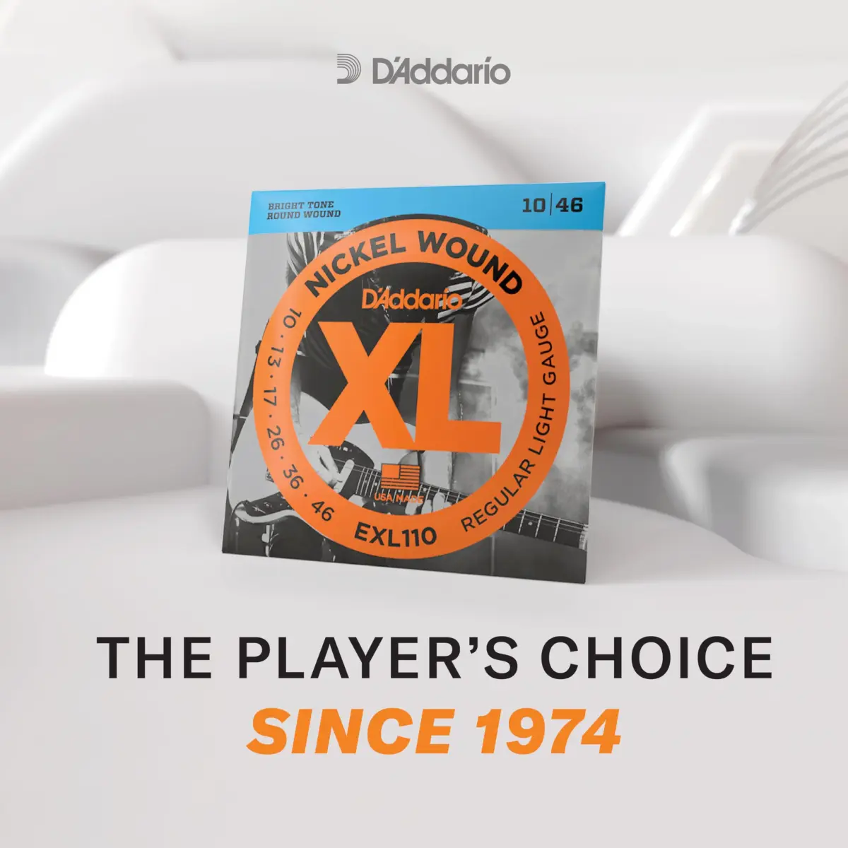 D'Addario XL Nickel EXL110-10P Electric Guitar Strings, Regular Light 10-46 Gauge, 10 Sets - view 4
