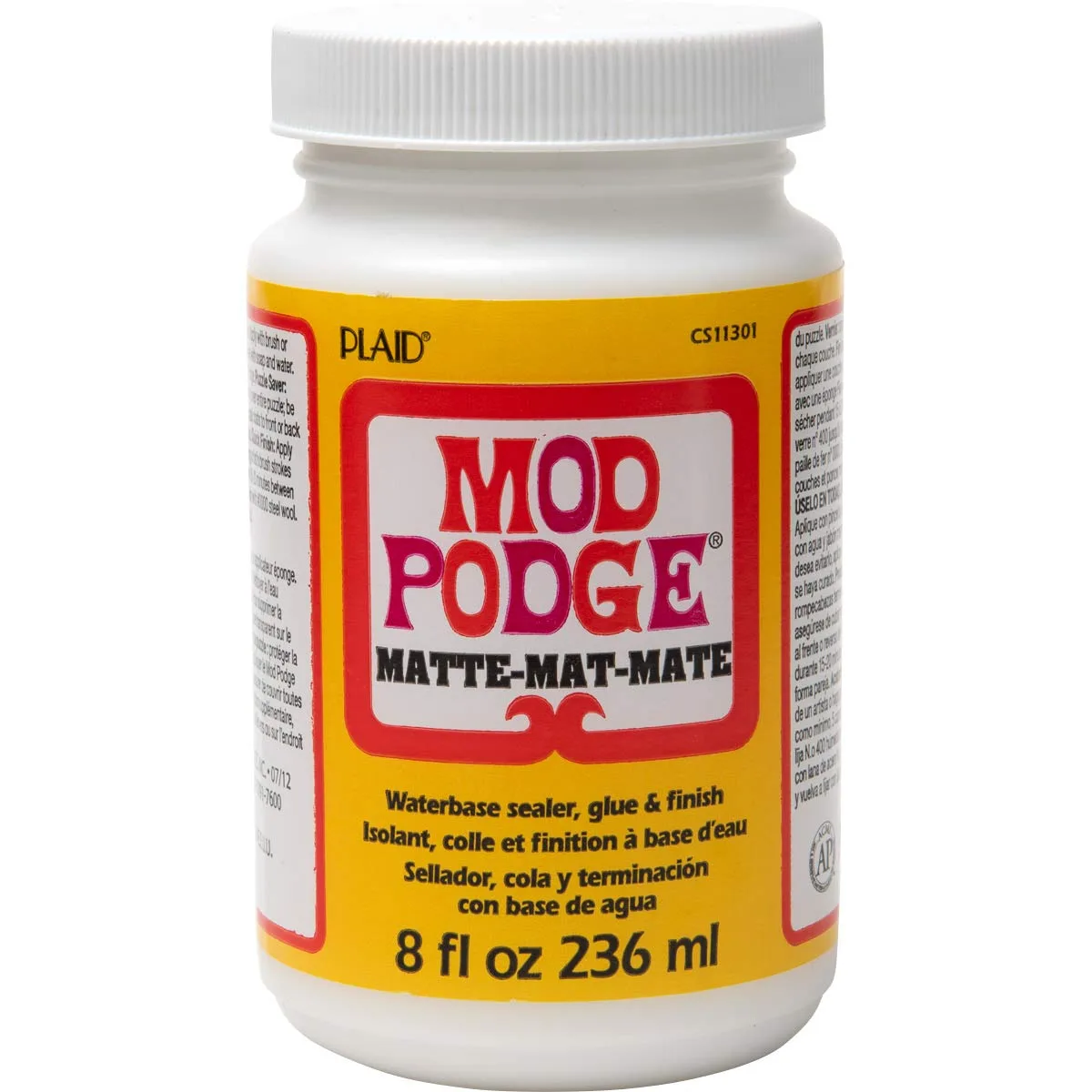 Mod Podge Matte Sealer, Glue & Finish (8 oz / 237 ml) | All-in-One Craft Solution for Wood, Paper, Fabric - main product image