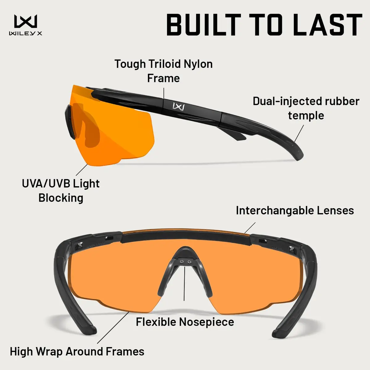 Wiley X Saber Advanced Safety Glasses for Men & Women | Military-Grade Impact Protection, UV Shield, Shatterproof - view 7