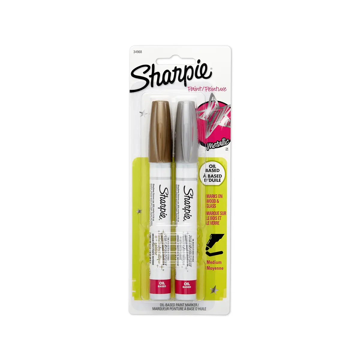 Sharpie Oil-Based Paint Markers Medium Tip Gold & Silver (2 Count) | AP Certified Non-Toxic - main product image