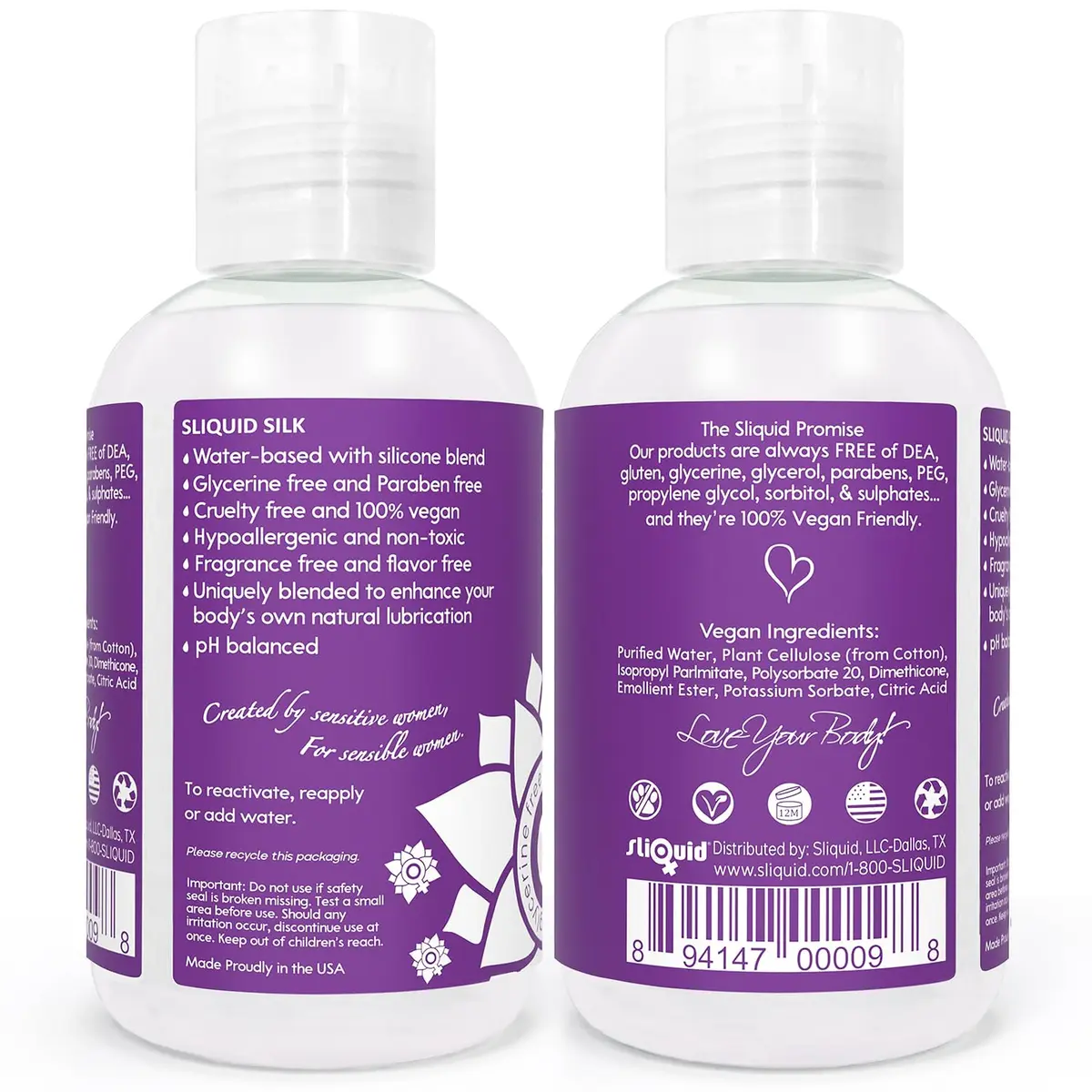Sliquid Silk Intimate Lubricant, 4.2 Fl Oz | Hypoallergenic, Waterproof, Water & Silicone Blend - view 2