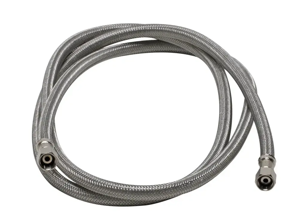 Fluidmaster 12IM96 Ice Maker Connector Braided Stainless Steel 250ml (0.25 In) | Lead-Free & Kink-Resistant - main product image