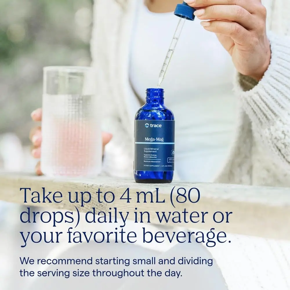 Trace Minerals Mega-Mag Ionic Magnesium Liquid Drops Supplement, 4 Fl Oz | High Bioavailability & Potassium Enriched - view 4