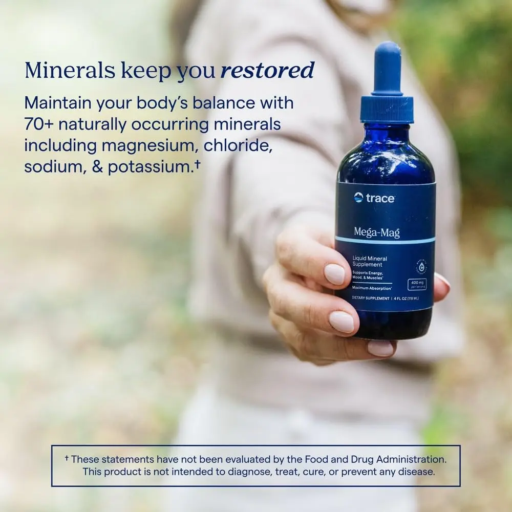 Trace Minerals Mega-Mag Ionic Magnesium Liquid Drops Supplement, 4 Fl Oz | High Bioavailability & Potassium Enriched - view 5