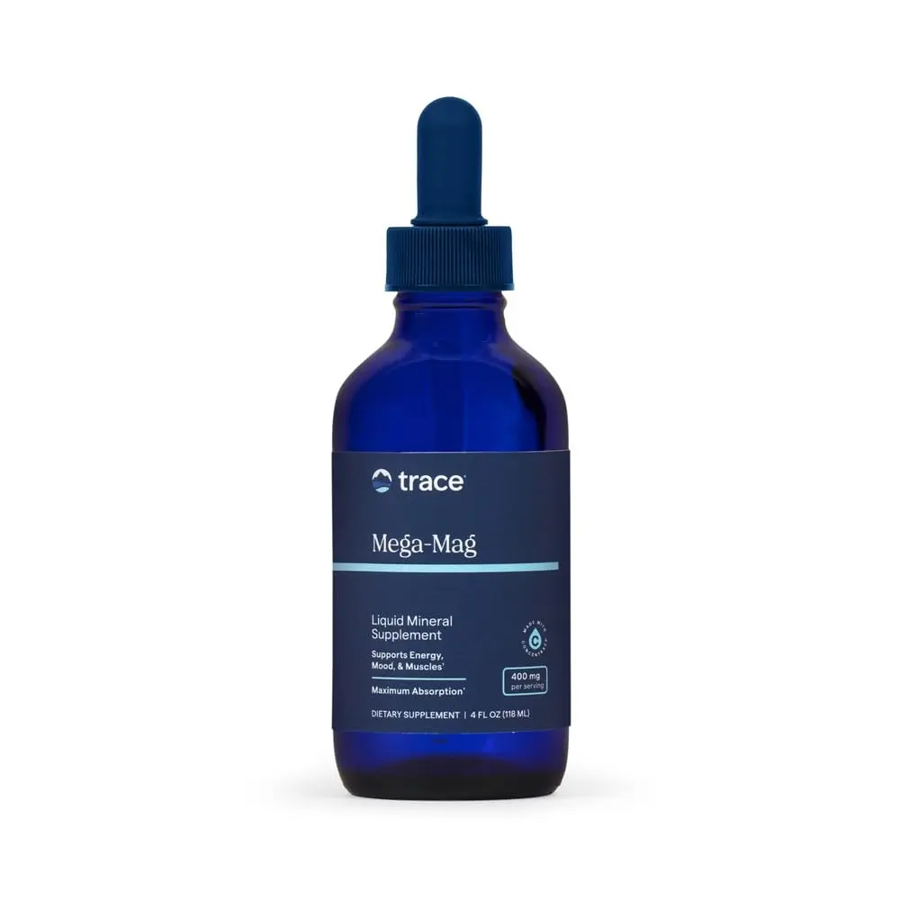 Trace Minerals Mega-Mag Ionic Magnesium Liquid Drops Supplement, 4 Fl Oz | High Bioavailability & Potassium Enriched - main product image