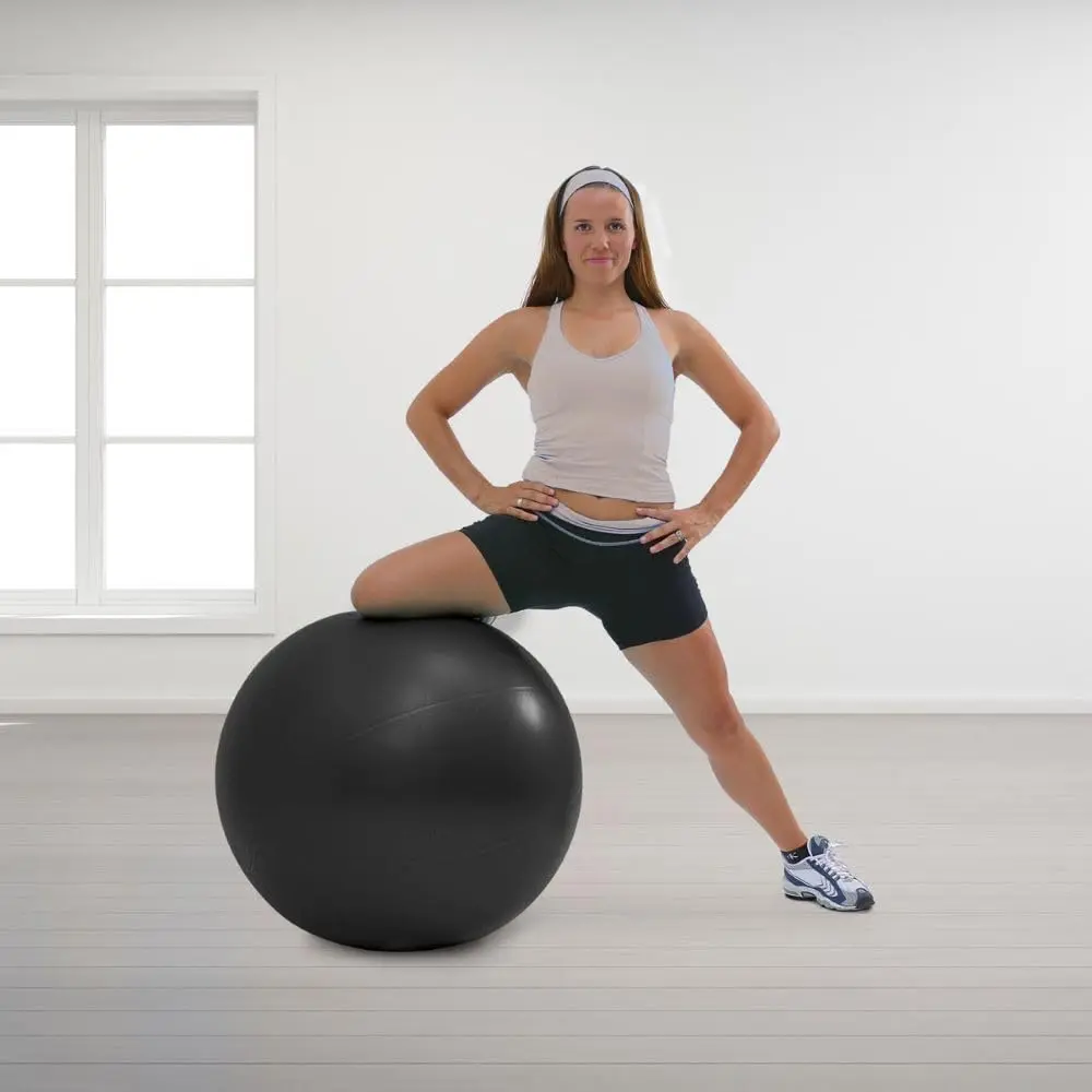 TheraGear 22" / 55cm Anti-Burst Swiss Pro Ball, Black | Exercise & Fitness Accessory for Adults - view 3