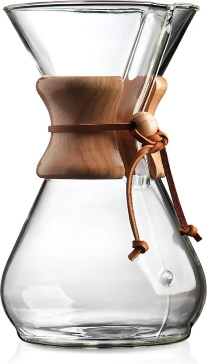 Chemex Pour-Over Glass Coffeemaker - Classic Series - 8-Cup | Elegant, Timeless Design for Perfect Coffee - main product image