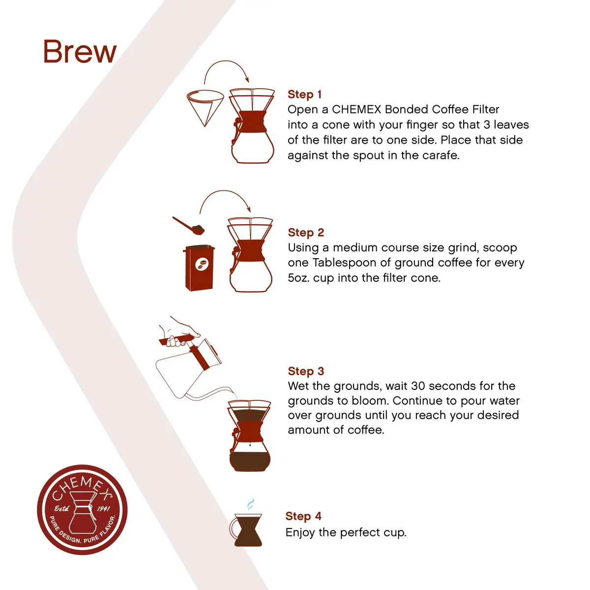 Chemex Pour-Over Glass Coffeemaker - Classic Series - 8-Cup | Elegant, Timeless Design for Perfect Coffee - view 4