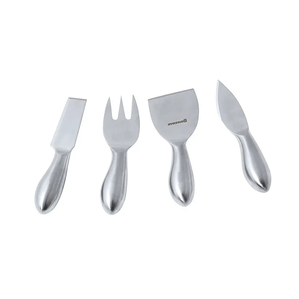Swissmar 4-Piece Petite Cheese Knife Set Stainless Steel Knives for Cutting, Slicing & Serving Soft, Hard & Aged Cheeses – Includes Cheese Fork, Plane, Knives Ergonomic, Gift Boxed, Dishwasher Safe - main product image