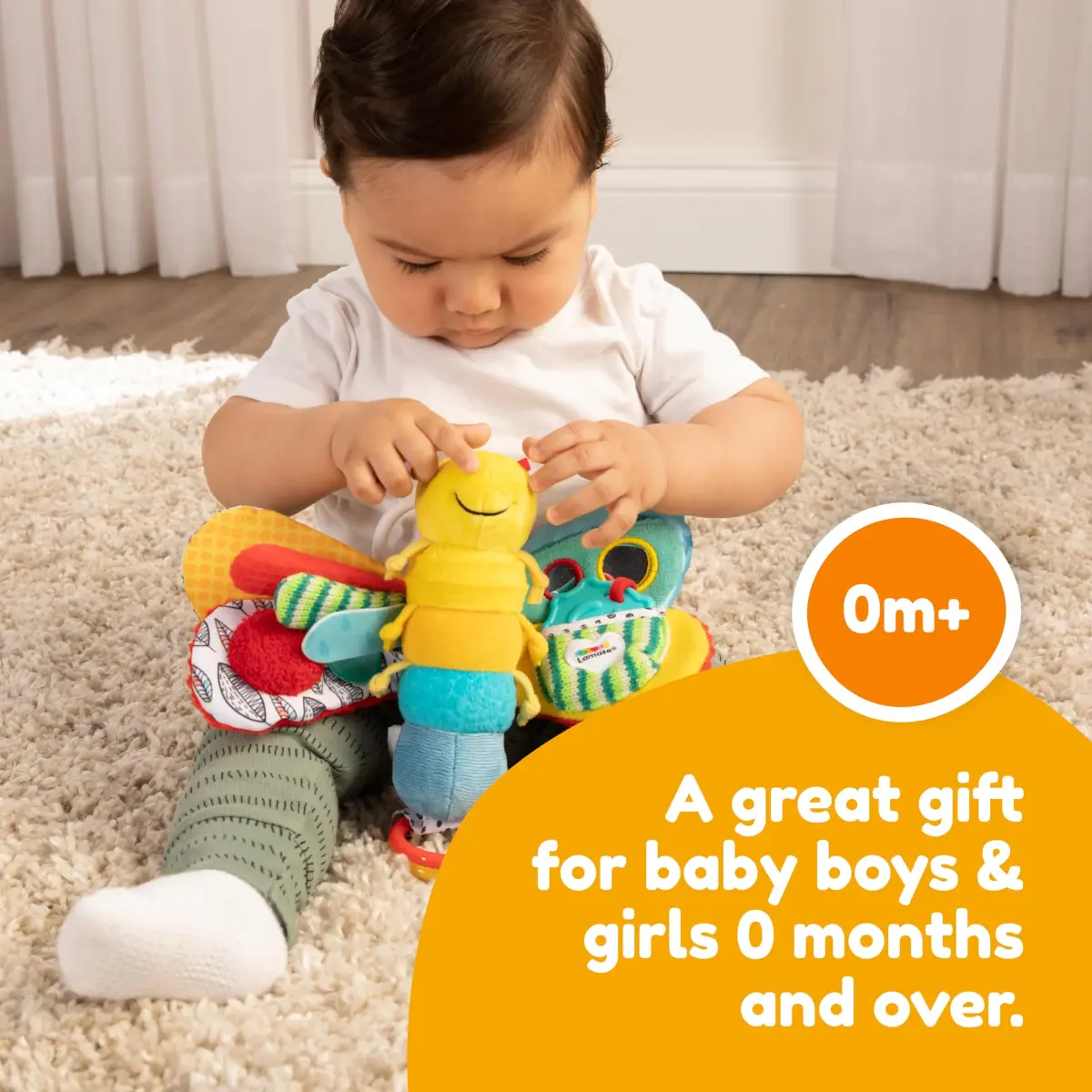 Lamaze Freddie the Firefly Clip-On Stroller Toy | Sensory Crinkle & Teether for Babies 0+ Months - view 6