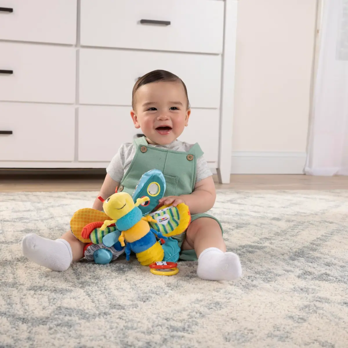 Lamaze Freddie the Firefly Clip-On Stroller Toy | Sensory Crinkle & Teether for Babies 0+ Months - view 2