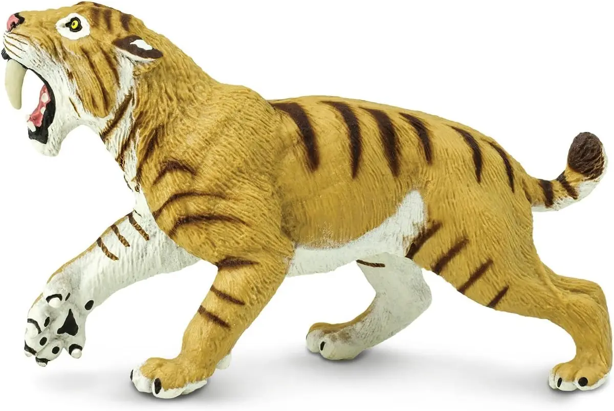 Safari Ltd. Smilodon Figurine - 4" Sabre-Toothed Tiger Educational Toy for Kids 3+ | Realistic Dinosaur Model - main product image