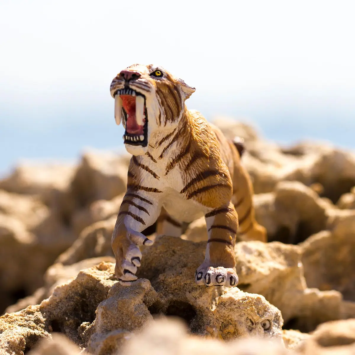 Safari Ltd. Smilodon Figurine - 4" Sabre-Toothed Tiger Educational Toy for Kids 3+ | Realistic Dinosaur Model - view 2