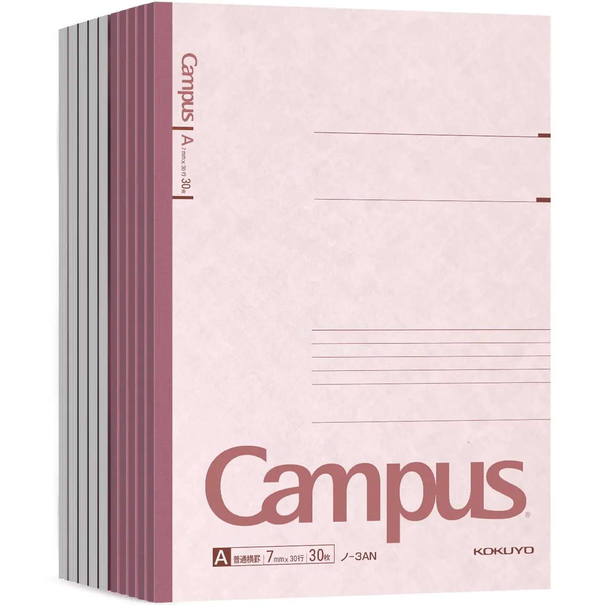 KOKUYO Composition Notebooks 10 Pack | 7mm Ruled Semi-B5 Pink for Students & Office - main product image