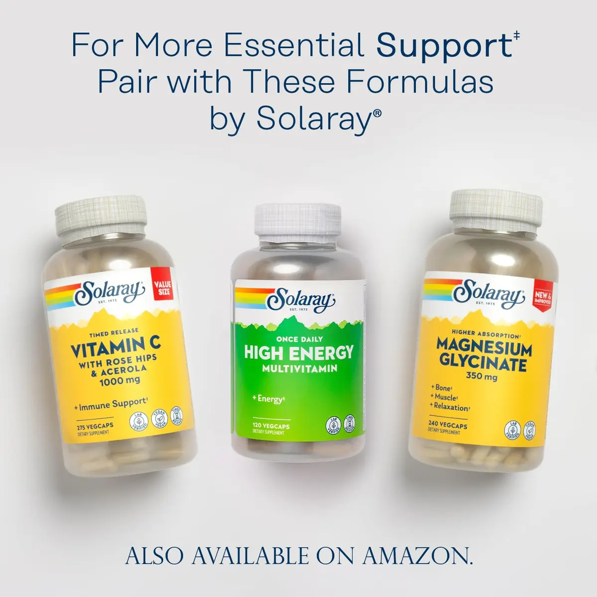 SOLARAY Once Daily High Energy Multivitamin 120 VegCaps | Timed Release for Immunity & Energy - view 7