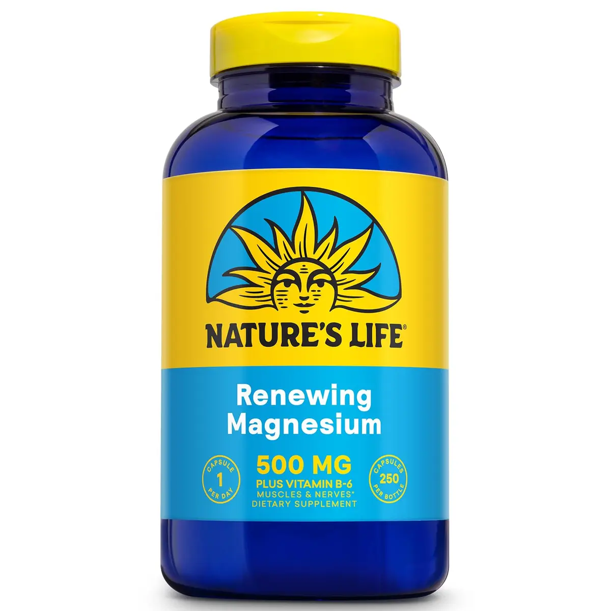Nature's Life Magnesium 500 mg Citrate, Malate & Oxide | Supports Muscles & Nerves (250 VegCaps) - main product image