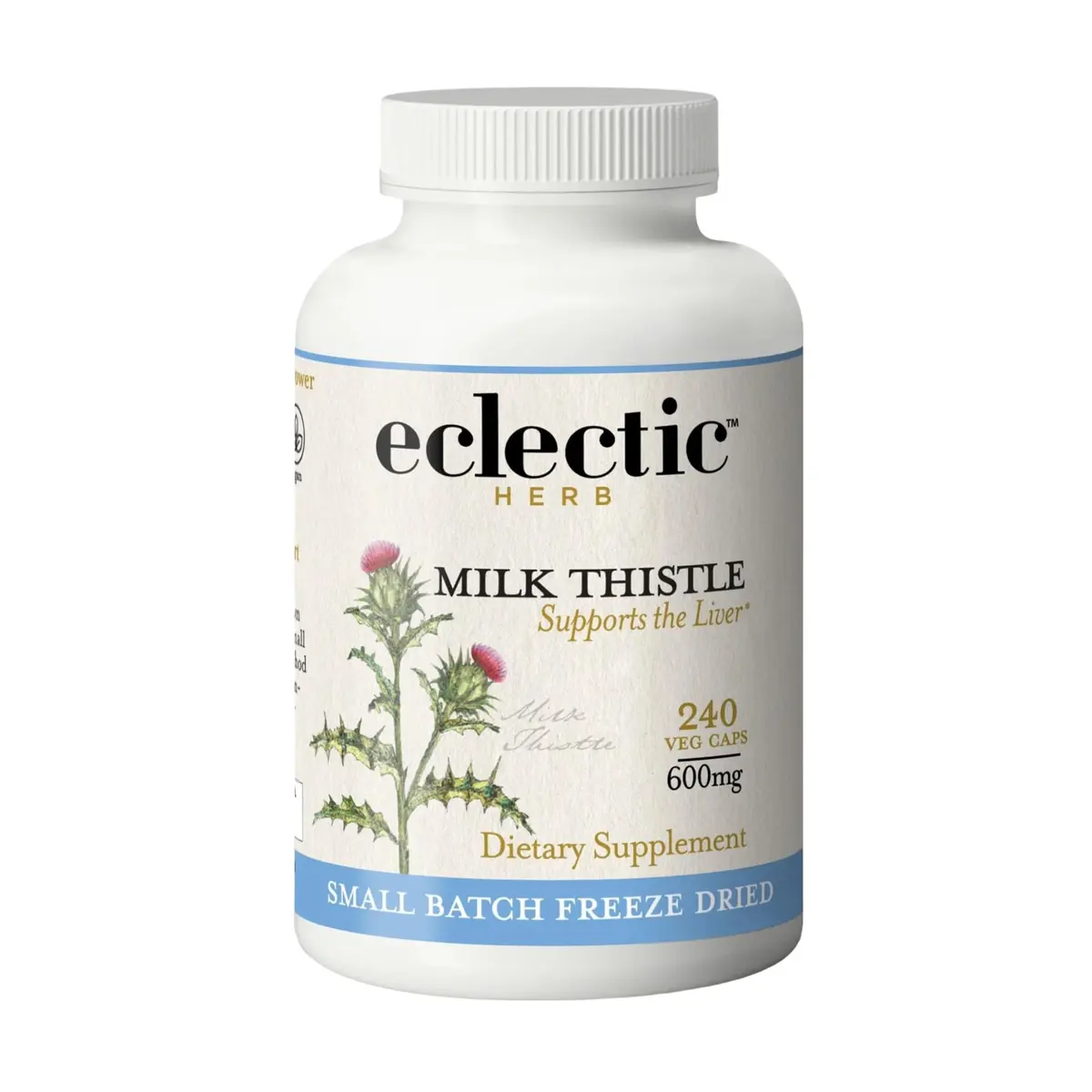 Eclectic Organic Milk Thistle Capsules 240 CT | Liver Support & Detox with Organic Ingredients - main product image