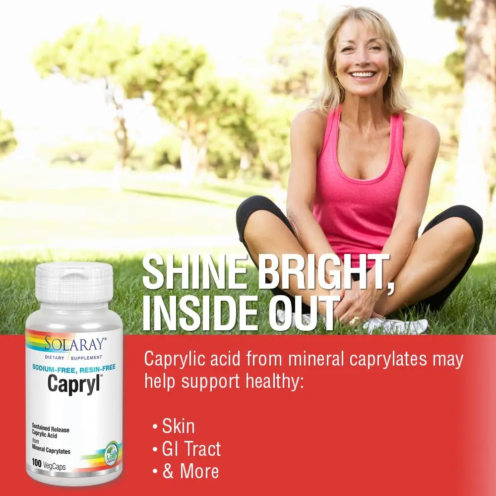 Solaray Capryl 100 Capsules | Mineral Support for Wellness & Ketogenic Lifestyle - view 5