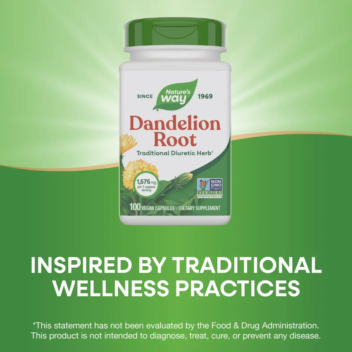 Nature's Way Dandelion Root Capsules 100 Count | Traditional Diuretic Herb, Vegan, Non-GMO - view 3