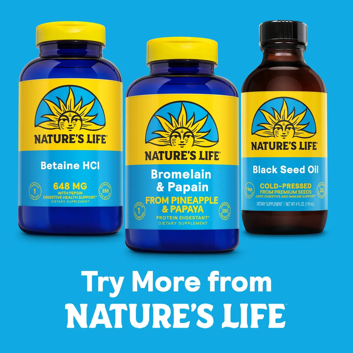 Nature's Life Bromelain & Papain Proteolytic Enzyme Supplement 250 Capsules | Digestive Support with Plant-Based Enzymes - view 6