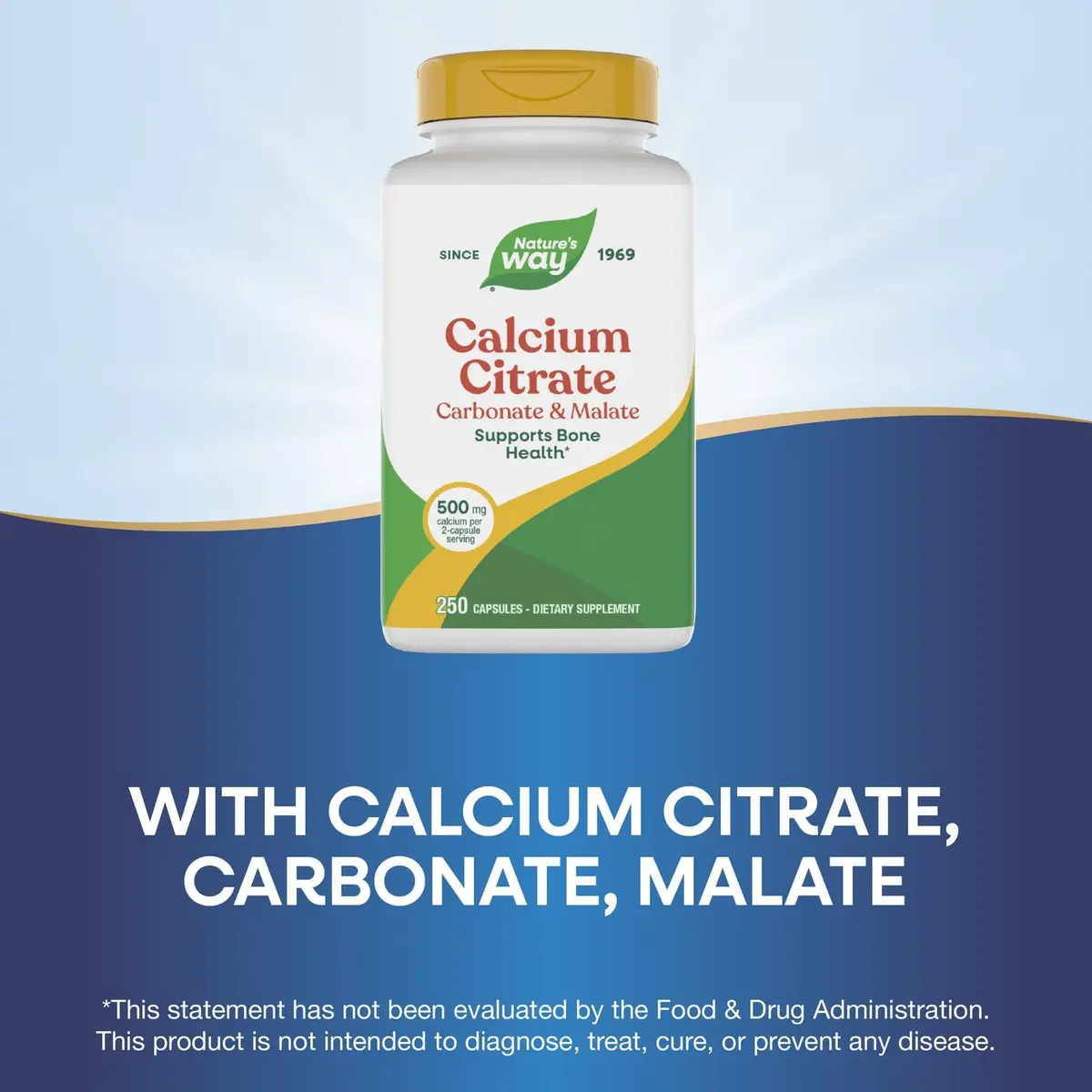 Nature's Way Calcium Citrate, Carbonate & Malate 500mg 250 Count (125 Servings) | Supports Healthy Bones & Teeth - view 5