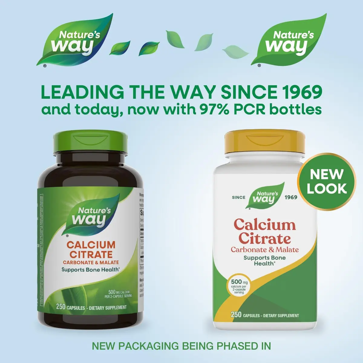 Nature's Way Calcium Citrate, Carbonate & Malate 500mg 250 Count (125 Servings) | Supports Healthy Bones & Teeth - view 3