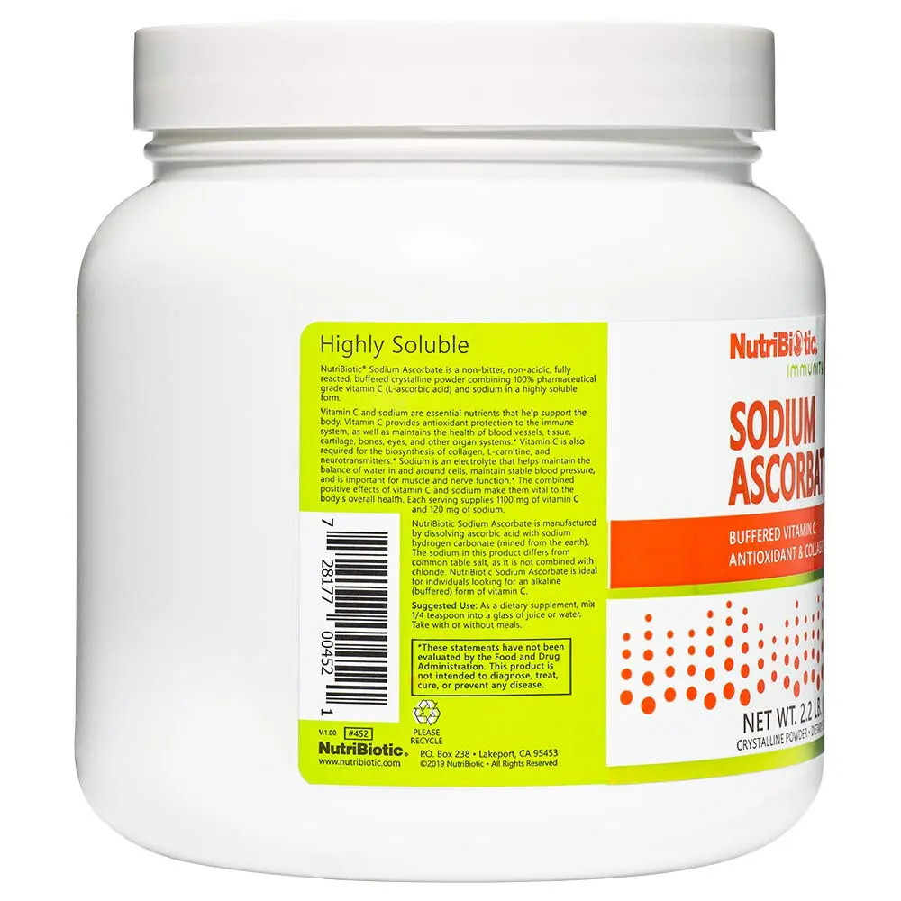 NutriBiotic Sodium Ascorbate Buffered Vitamin C Powder 2.2Lb | Vegan, Non-Acidic, Easy on Digestion - view 6