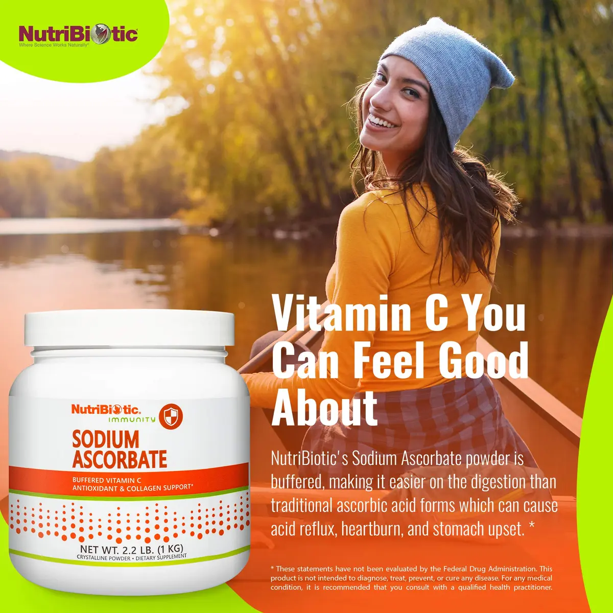NutriBiotic Sodium Ascorbate Buffered Vitamin C Powder 2.2Lb | Vegan, Non-Acidic, Easy on Digestion - view 2