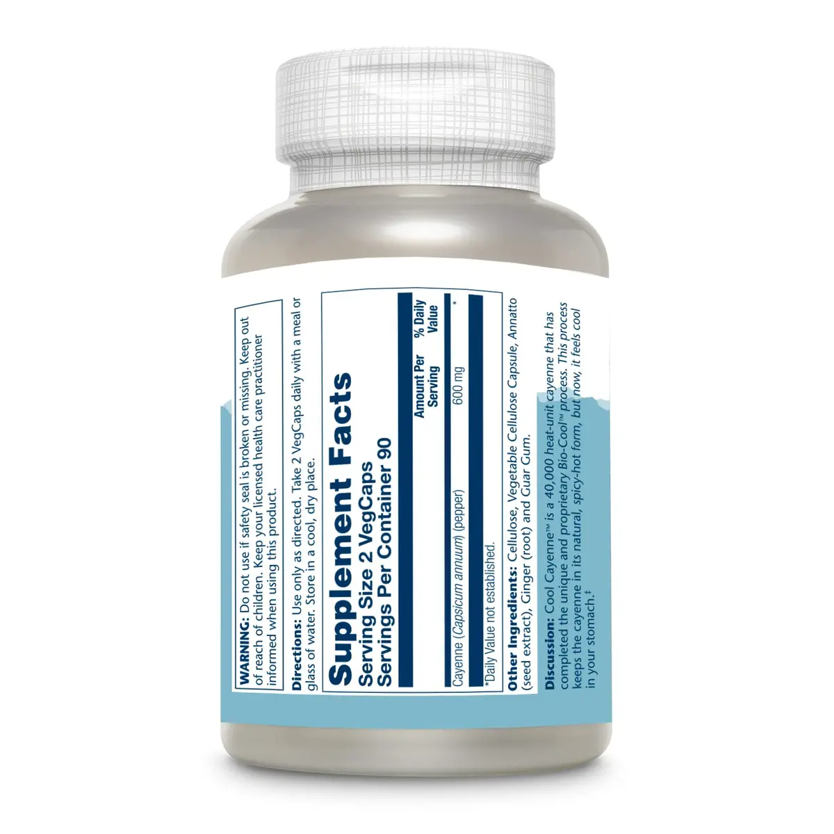 SOLARAY Cool Cayenne Pepper 40,000 HU | Digestion & Circulation Support, Lab Verified, 180 VegCaps - view 7