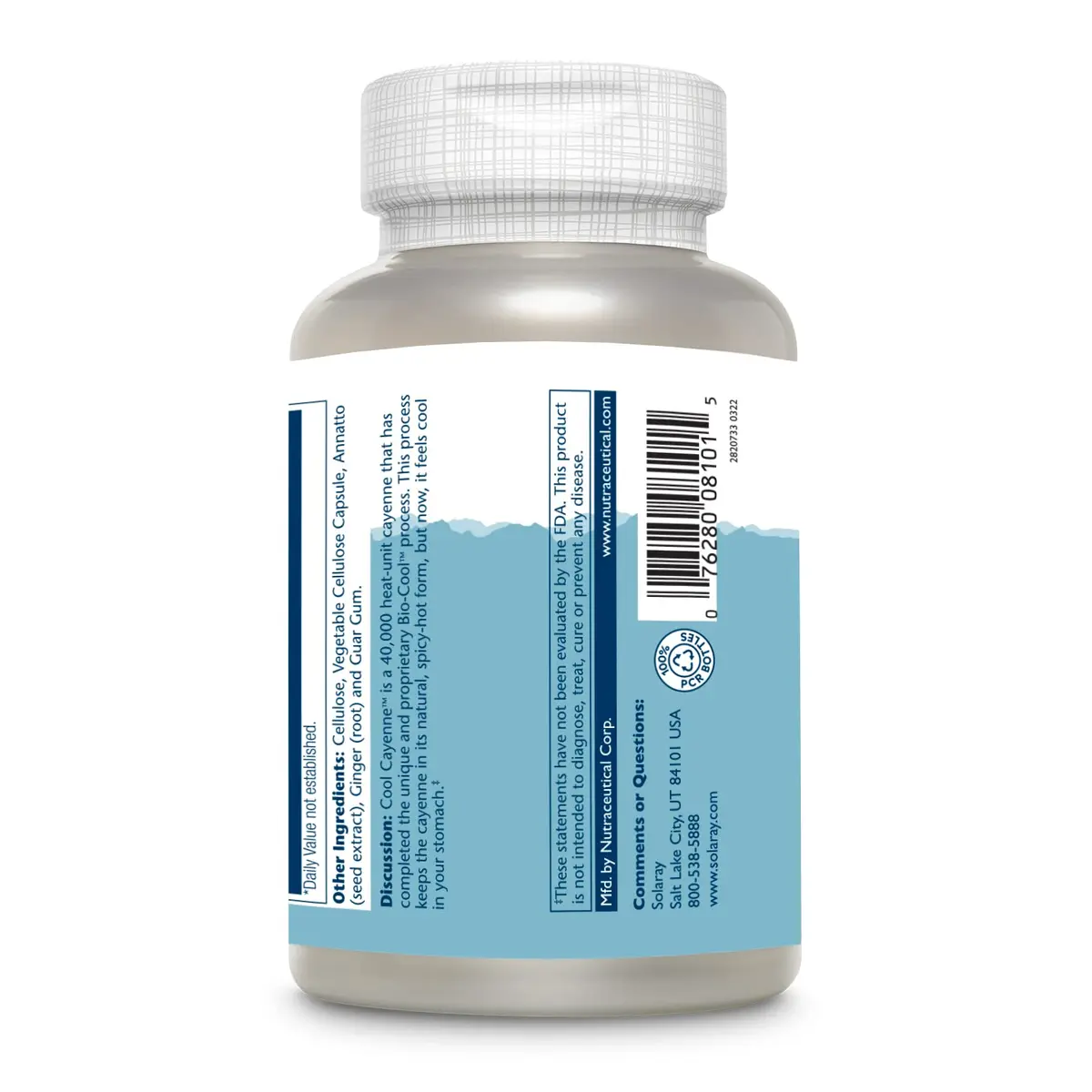 SOLARAY Cool Cayenne Pepper 40,000 HU | Digestion & Circulation Support, Lab Verified, 180 VegCaps - view 8