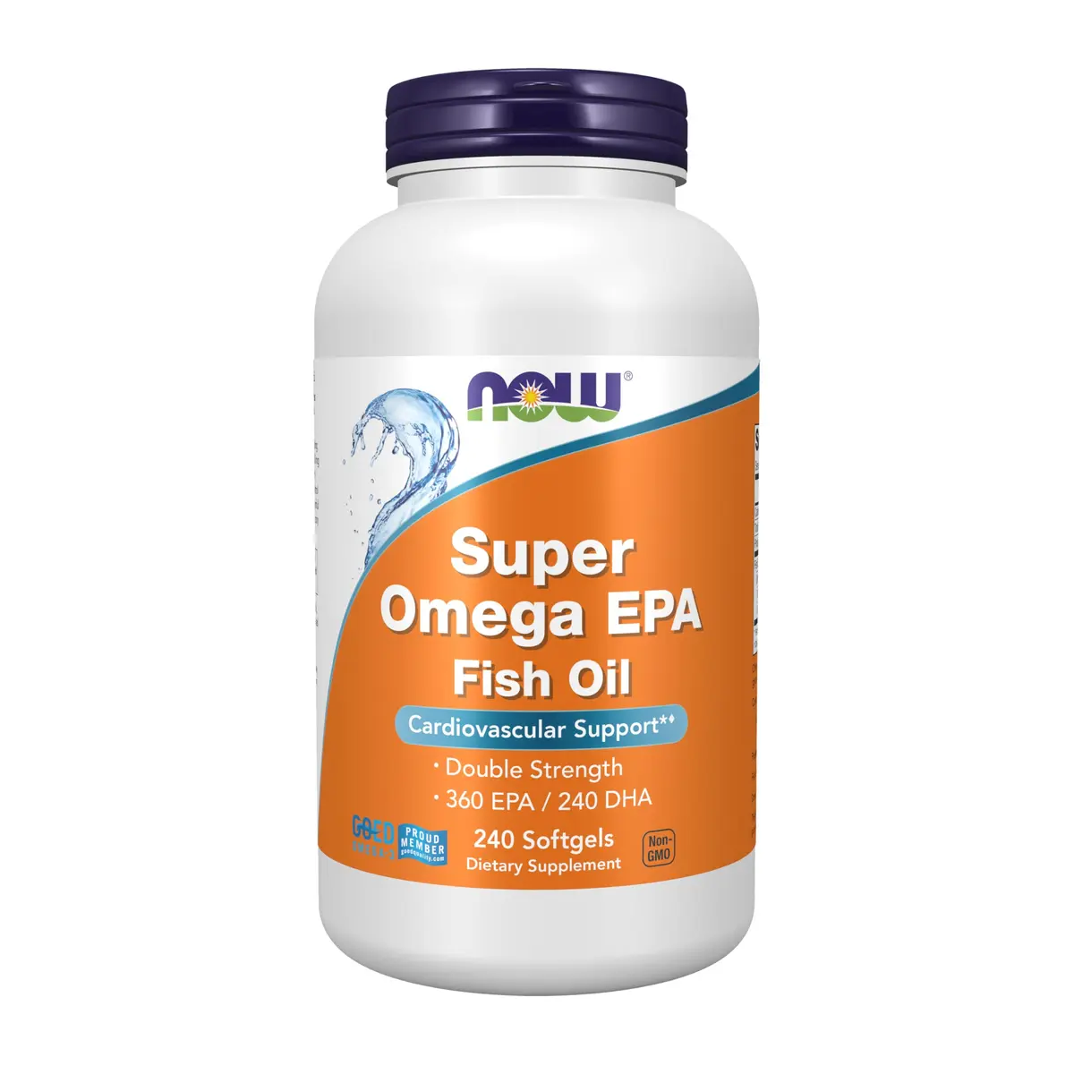 NOW Supplements Super Omega EPA 240 Softgels | Molecularly Distilled Fish Oil for Heart Support - main product image